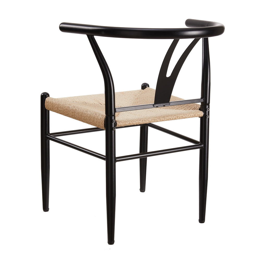  Springwood Wishbone Chair 2 Pack, Metal Base Black Finish