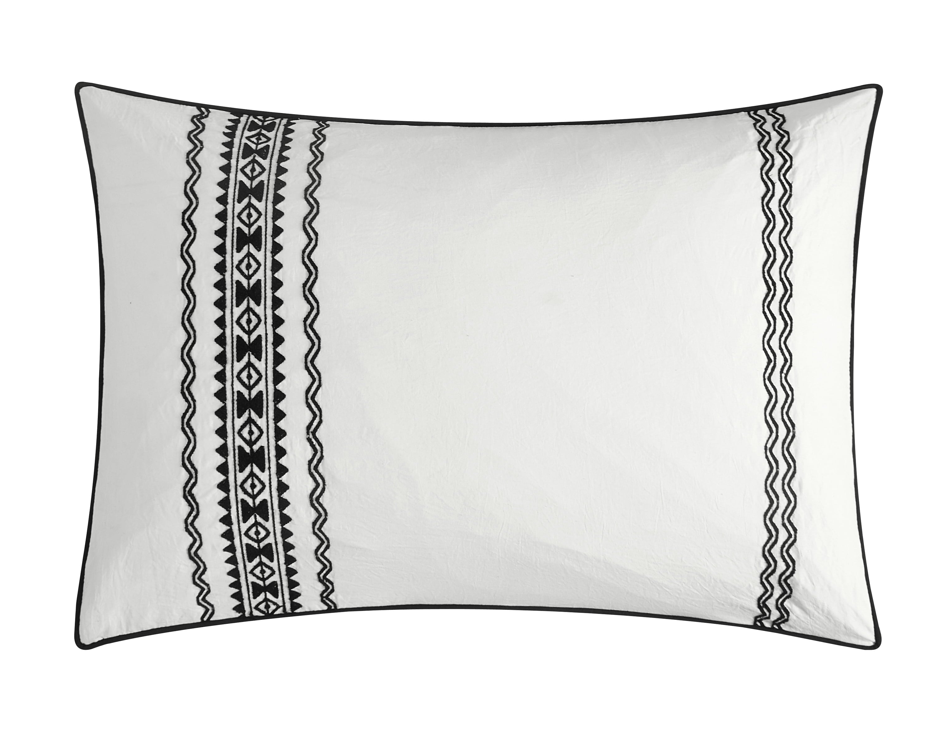  Black and White Summit 12 Piece Bed in a Bag Comforter Set, Queen