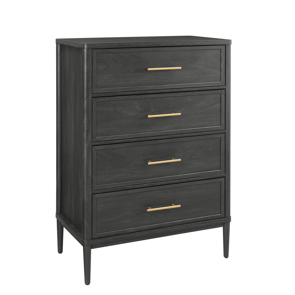  Oaklee 4 Drawer Dresser, Charcoal Finish
