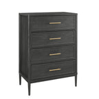  Oaklee 4 Drawer Dresser, Charcoal Finish