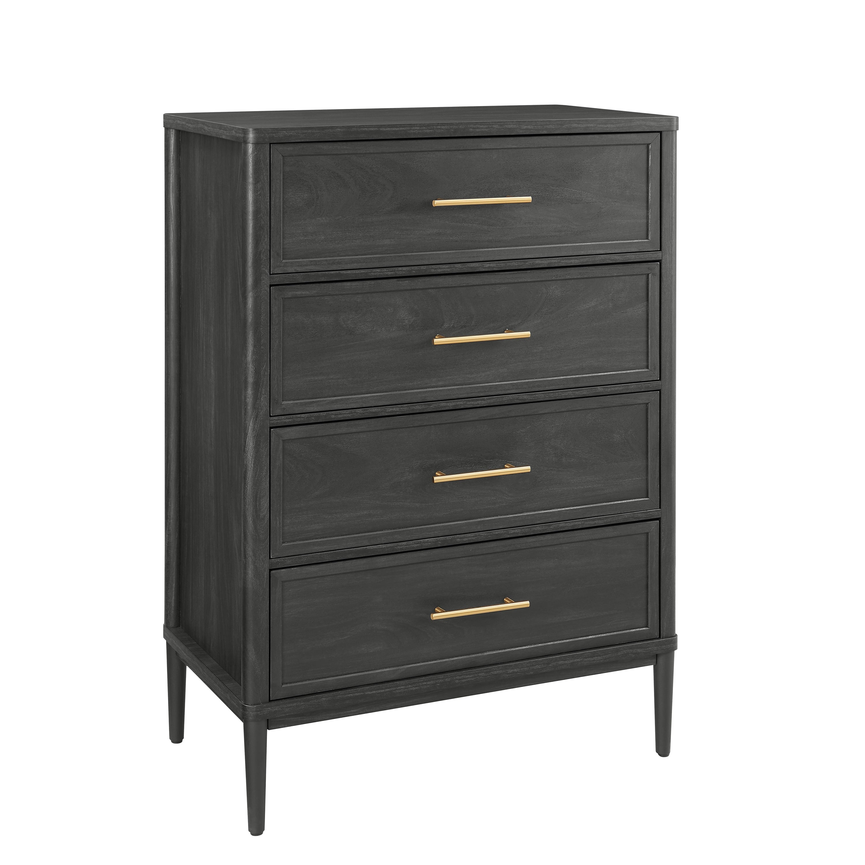  Oaklee 4 Drawer Dresser, Charcoal Finish