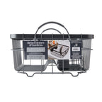  Metal Dish Rack with Caddy, Antique Gray, Best Used for Dish Drying and Sink Organization