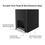  Slim Kitchen Trash Can, 10.5 Gallon Plastic Step Garbage Bin with Soft Close Lid, Black