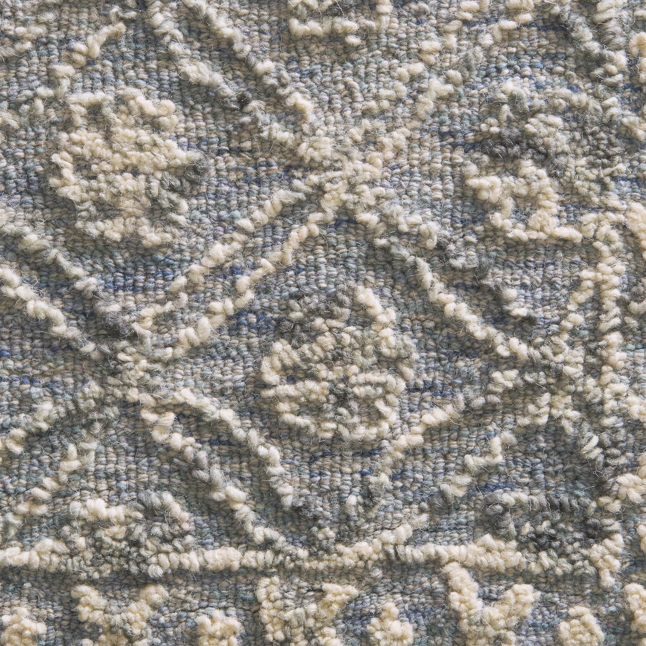  Blue/Silver Floral Trellis Indoor Area Rug, 5' x 7'