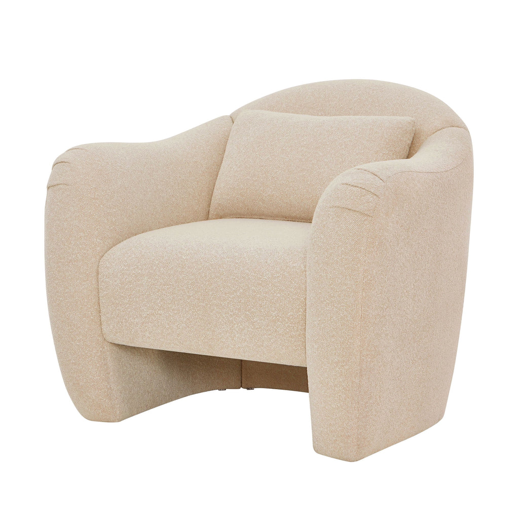 Beautiful Barrymore Teddy Accent Chair by Drew Barrymore, Cream Shearling