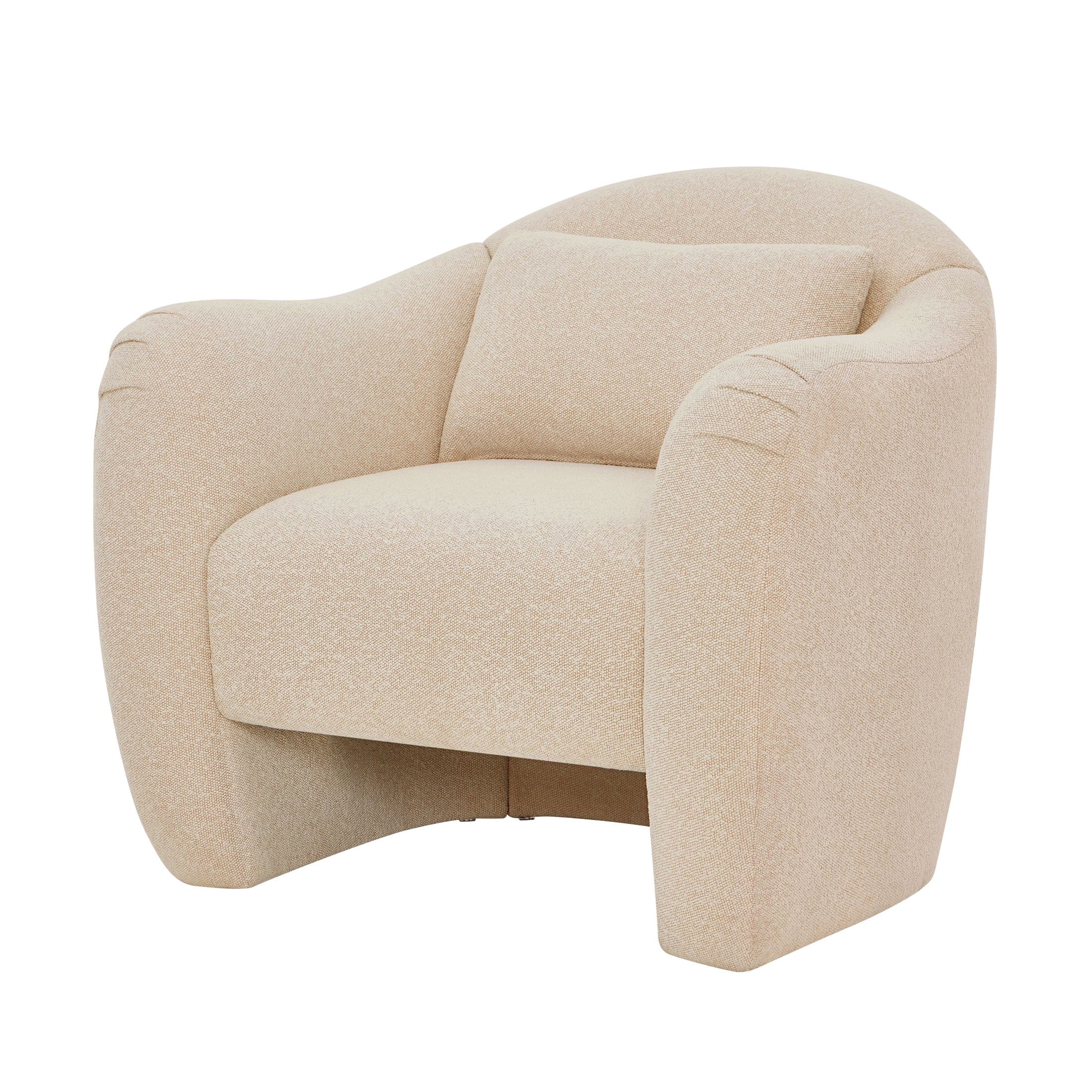 Beautiful Barrymore Teddy Accent Chair by Drew Barrymore, Cream Shearling