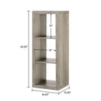  3 Cube Storage Organizer, Rustic Gray