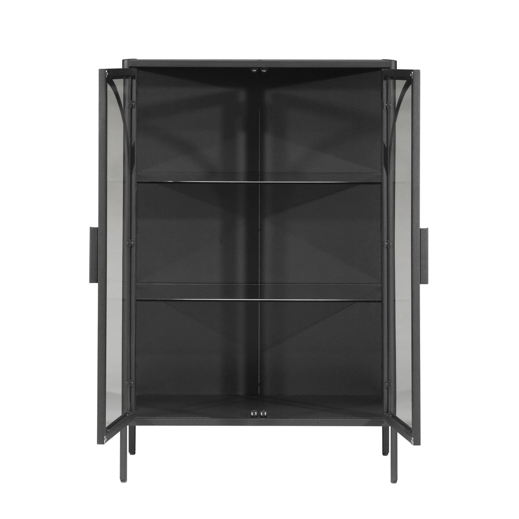  Nola Accent Cabinet, Black Finish