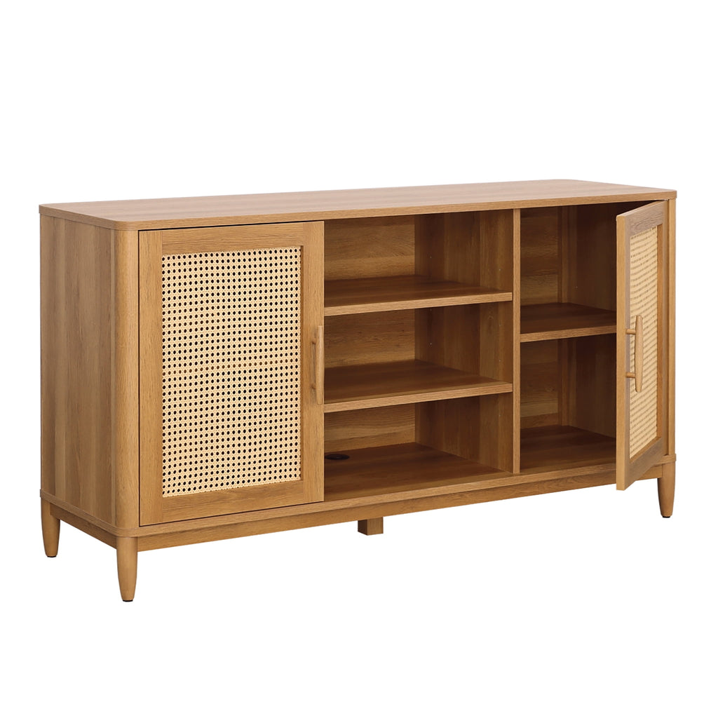  Springwood Cane TV Stand for TV's up to 65", Light Honey Finish