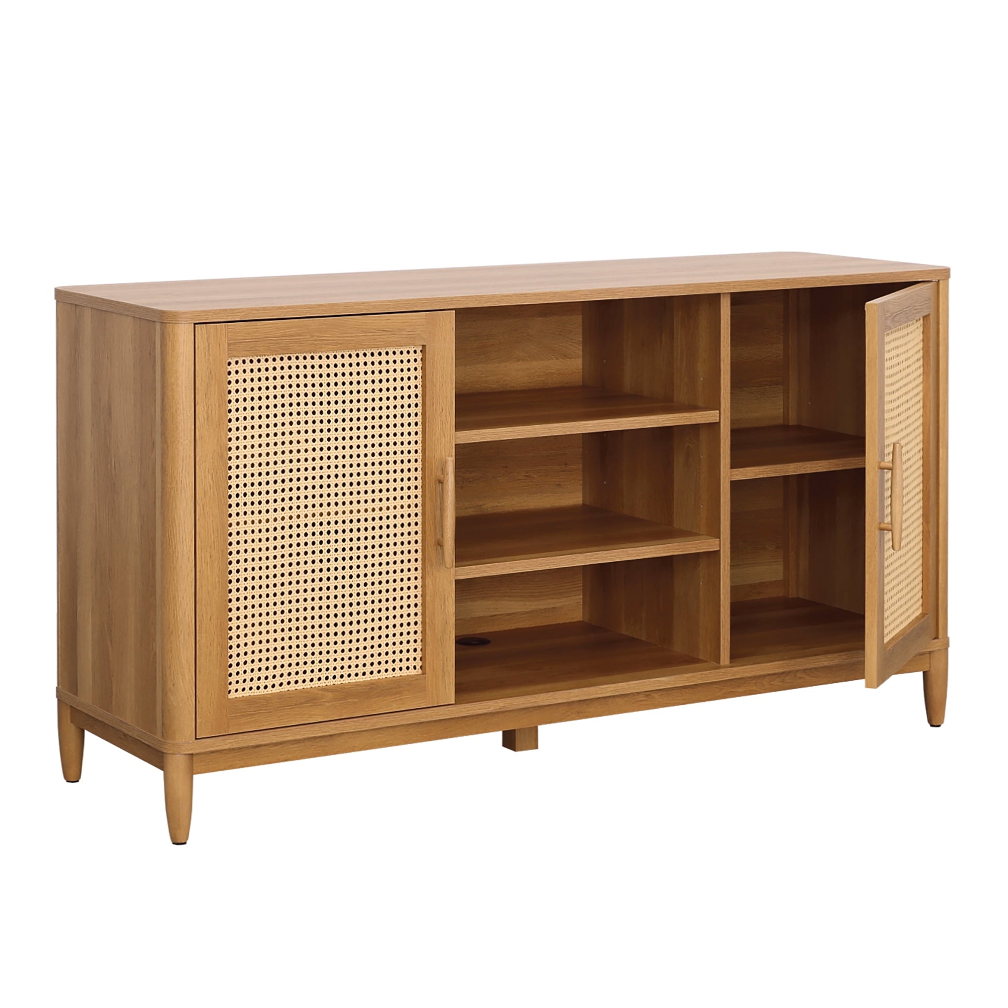  Springwood Cane TV Stand for TV's up to 65", Light Honey Finish
