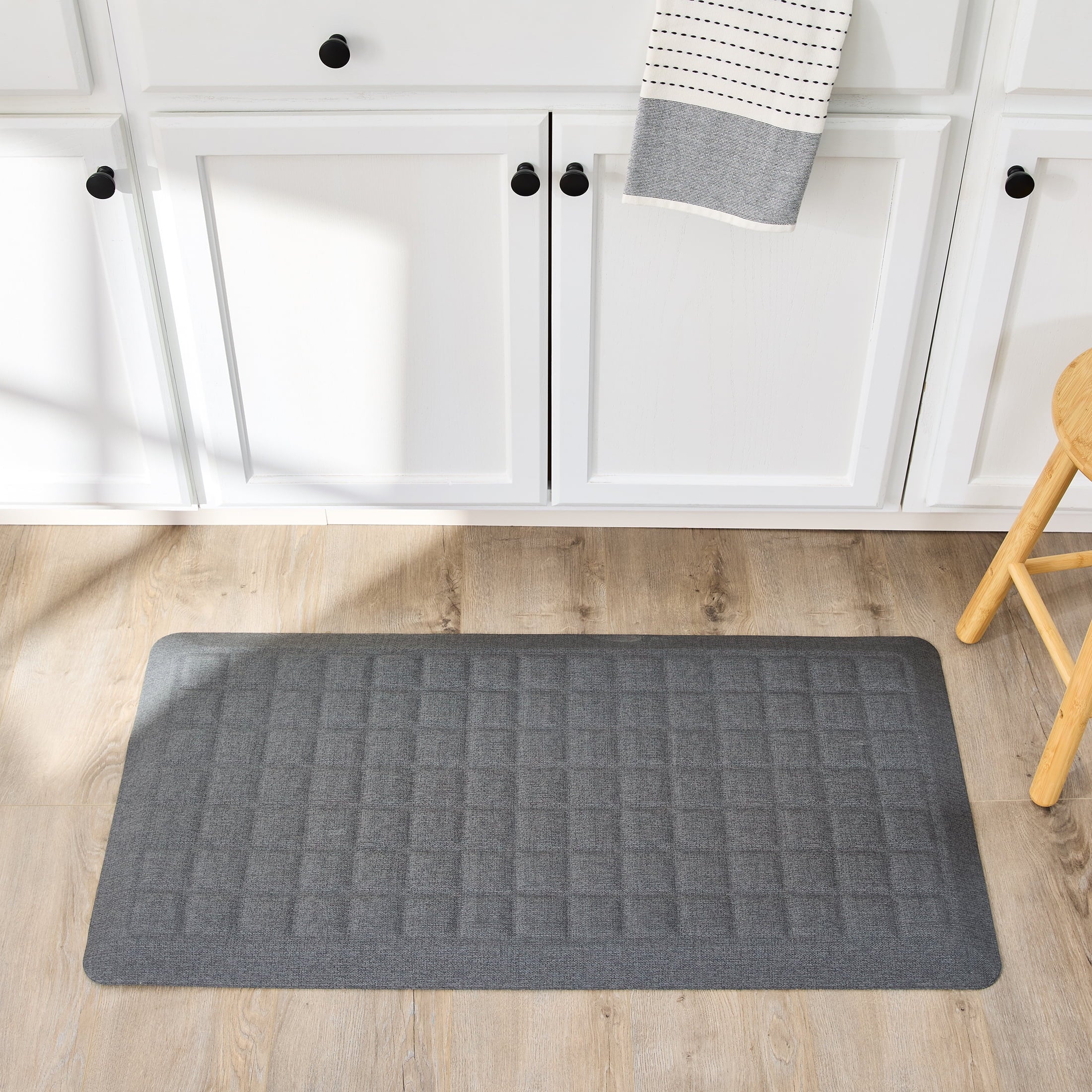  Gel Comfort Fallon Collection Gray Stone 20" x 39" Anti-Fatigue Kitchen Mat