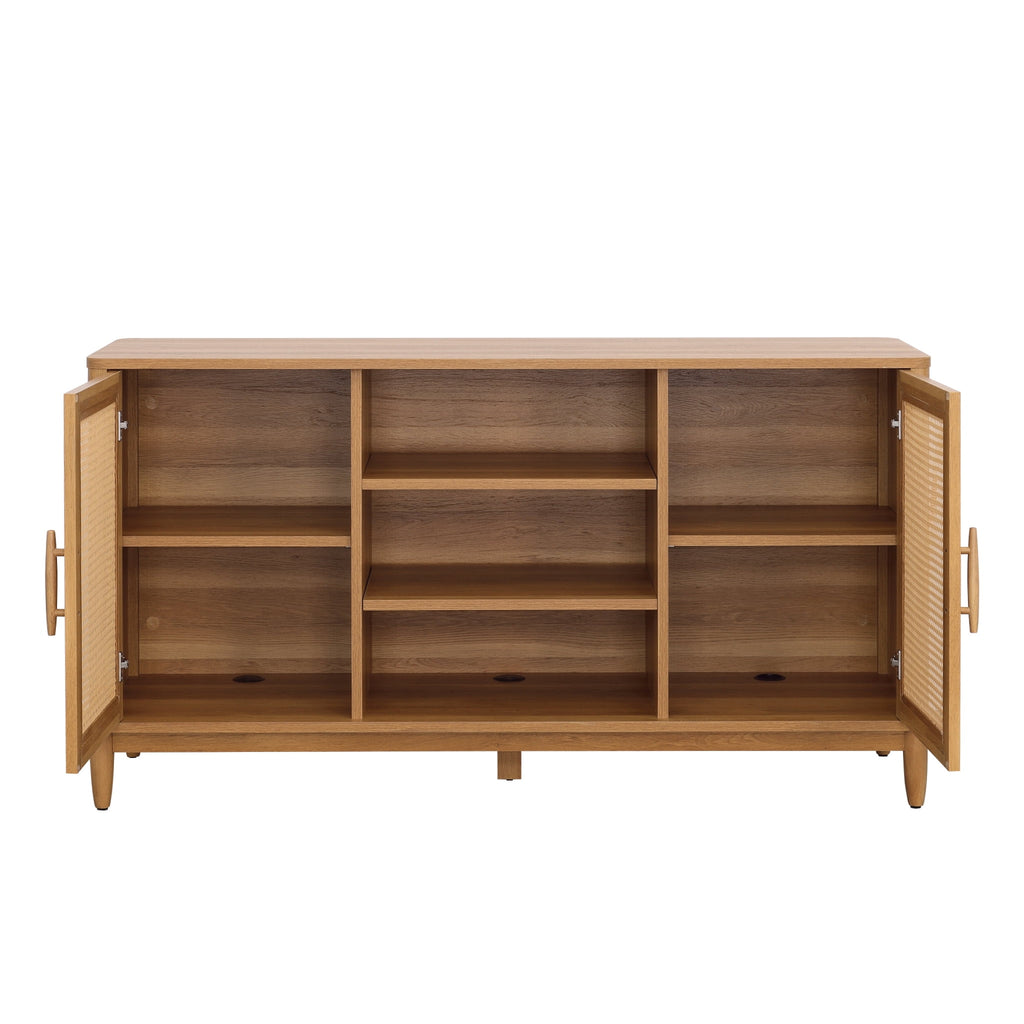  Springwood Cane TV Stand for TV's up to 65", Light Honey Finish