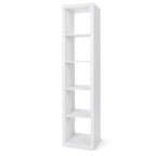  5 Cube Vertical Storage Organizer, White Texture