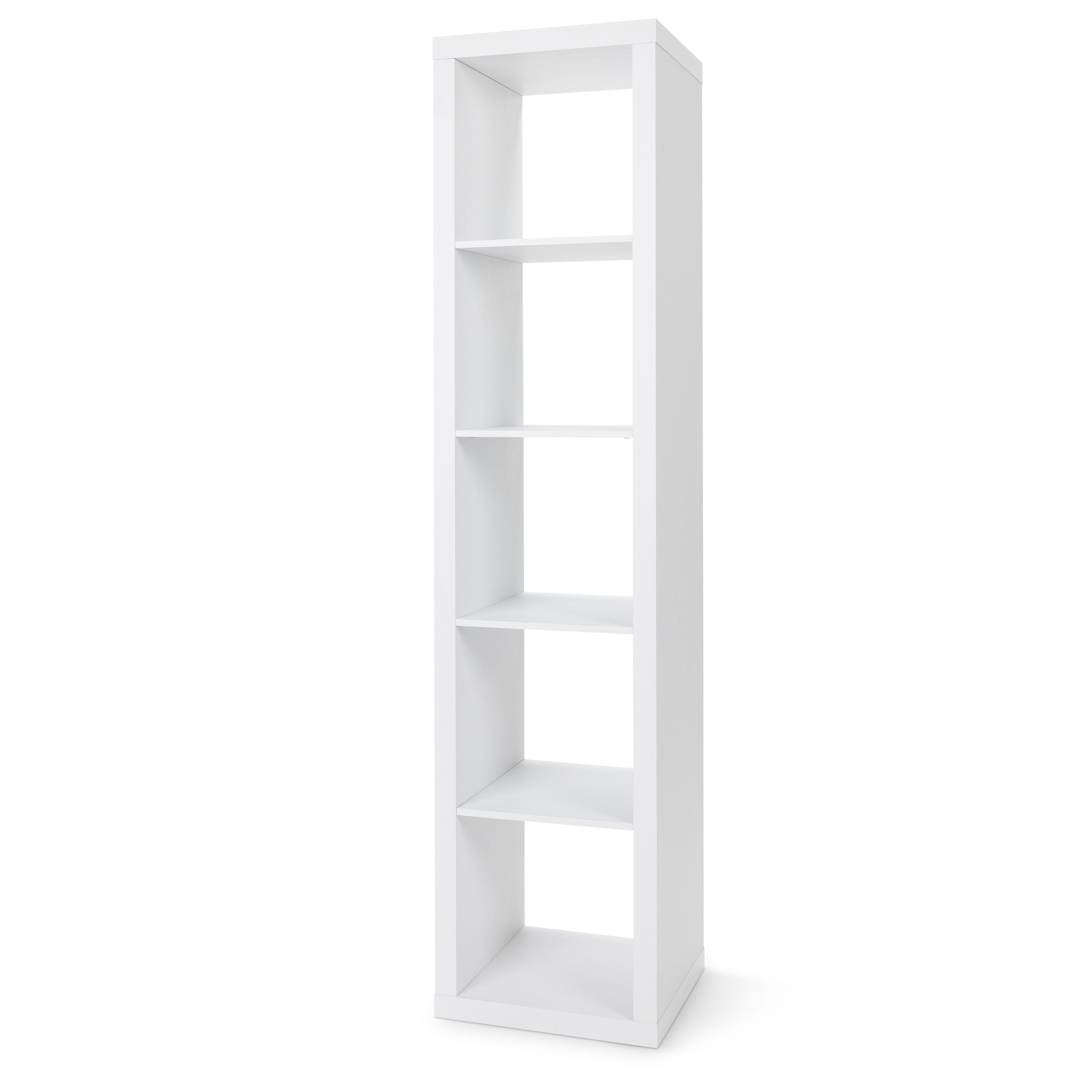  5 Cube Vertical Storage Organizer, White Texture