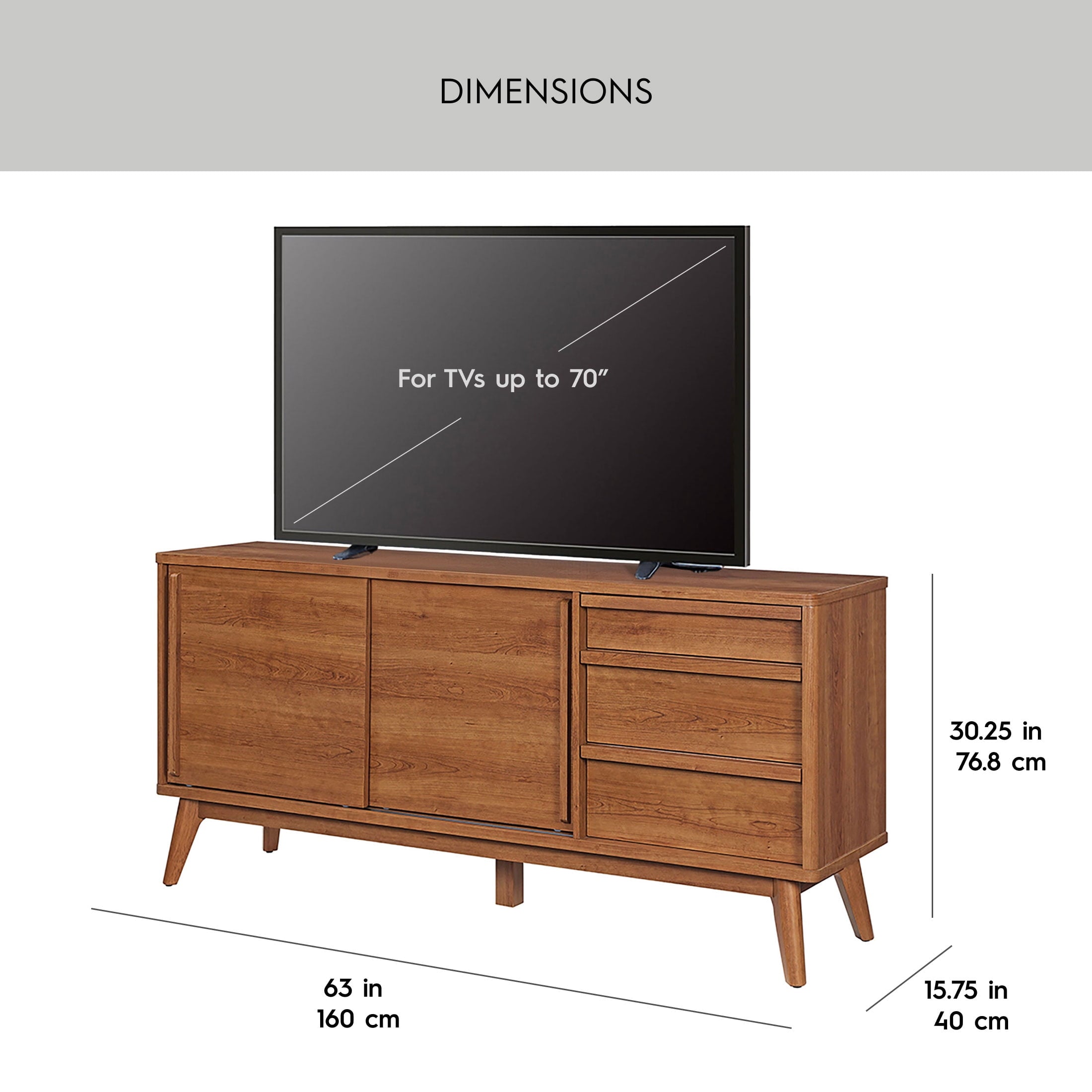  Greyson TV Stand for TVs up to 70�, Acorn Finish