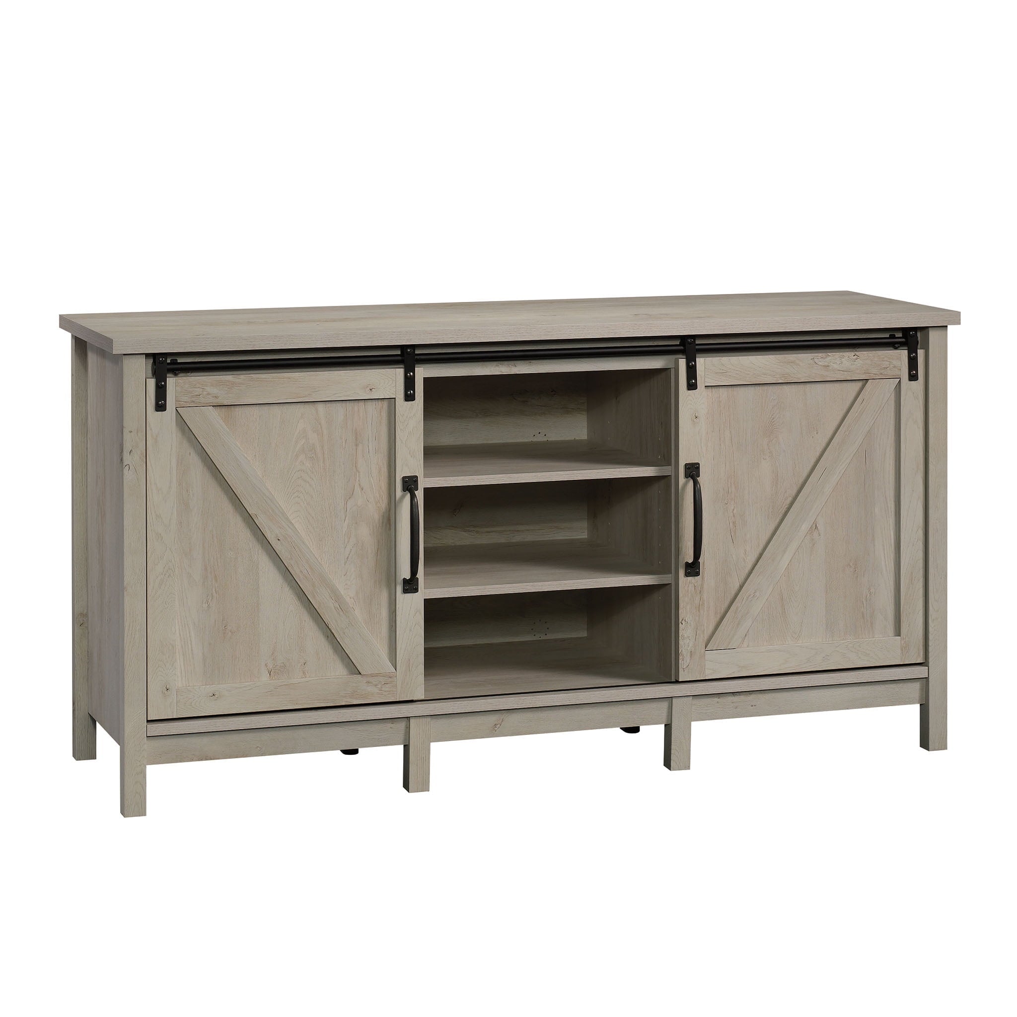  Modern Farmhouse TV Stand for TVs up to 70", Rustic White Finish