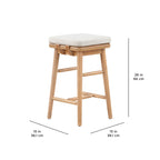  Springwood Barstool Set of 2, Light Honey Finish, Counter Height