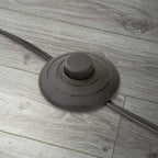  70" Metal Floor Lamp with Natural Woven Rattan Shade