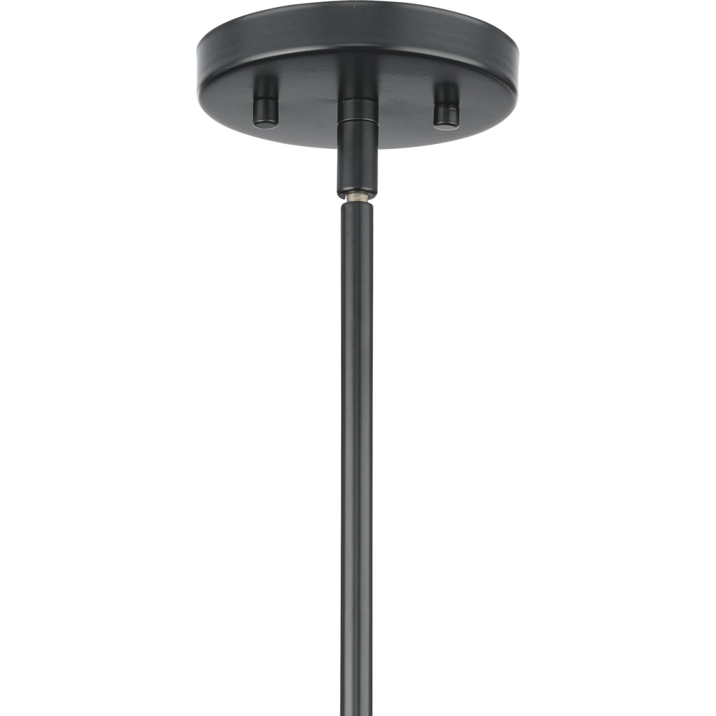  16 in Matte Black 3 Light Chandelier with Clear Glass - Contemporary Style