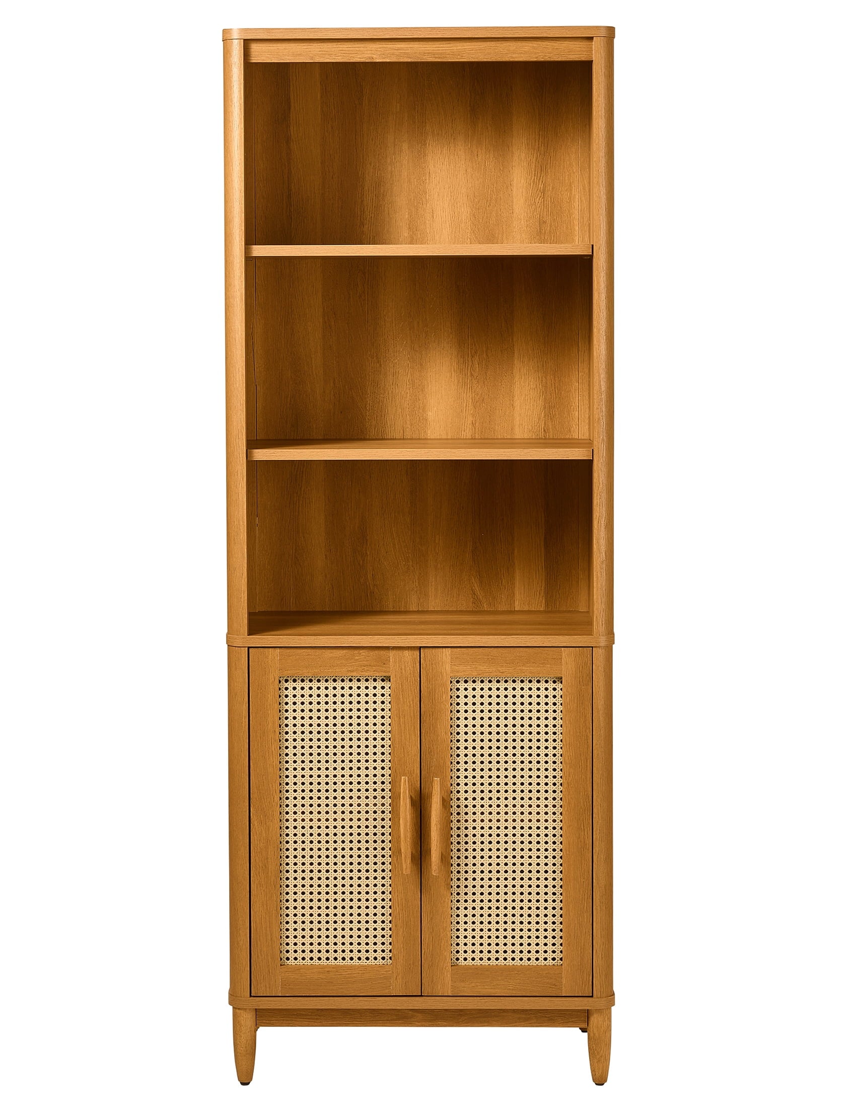  Springwood Bookcase with Doors, Light Honey Finish