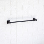  Steel Wall Mount 5PC Bath Hardware and Towel Holder Set Matte Black, Horizontal Orientation