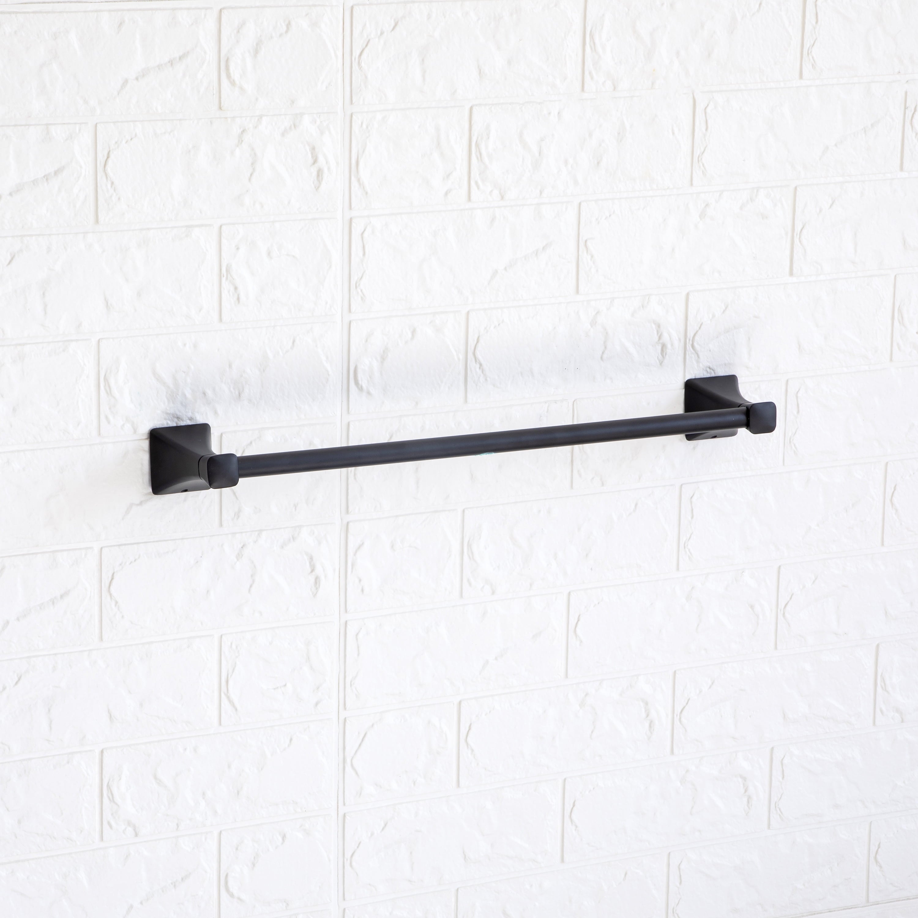  Steel Wall Mount 5PC Bath Hardware and Towel Holder Set Matte Black, Horizontal Orientation
