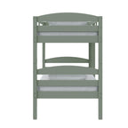 (2 pack)  Leighton Kids Solid Wood Twin-over-Twin Convertible Bunk Bed with Ladder and Guardrails, Sage Green