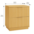  Lillian 4 Drawer Dresser and 2 Nightstands Bedroom Set, Natural Pine