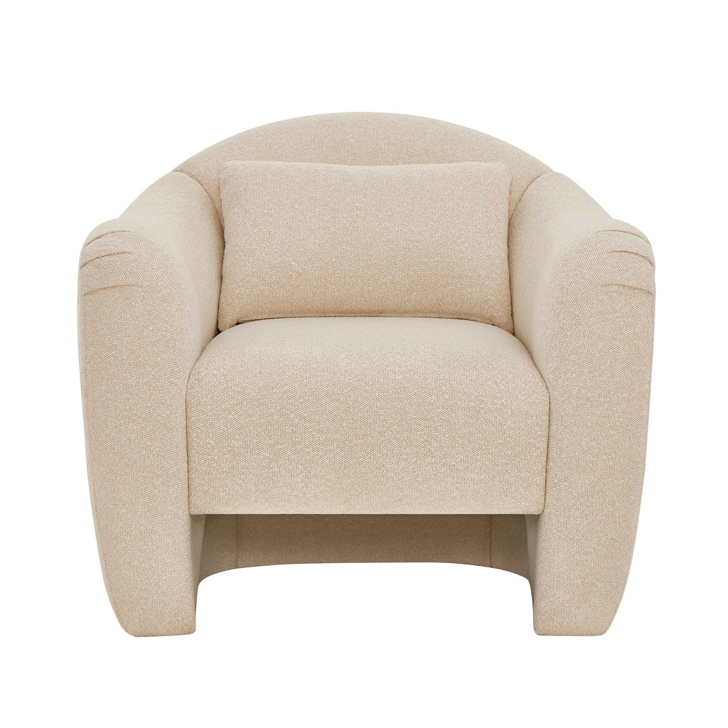 Beautiful Barrymore Teddy Accent Chair by Drew Barrymore, Cream Shearling