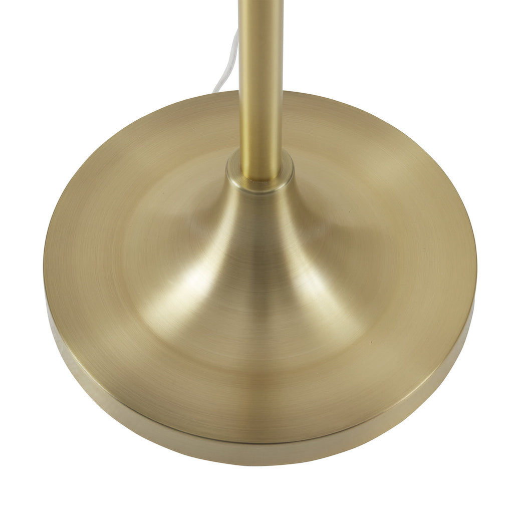  62" Modern Pull-chain Brass Floor Lamp with Brass Dome Shade