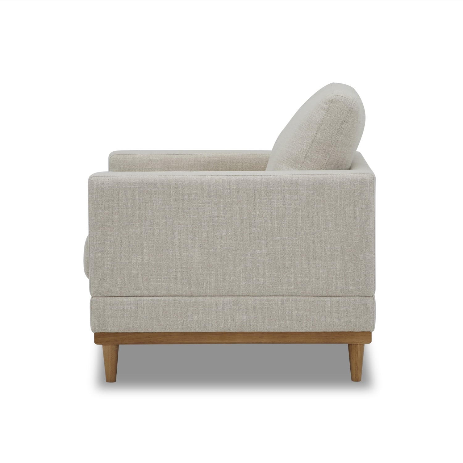  Springwood Wood Frame Accent Chair, Cream Linen
