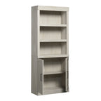 Glendale Bookcase With Doors, Rustic White Finish