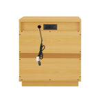  Lillian 4 Drawer Dresser and 2 Nightstands Bedroom Set, Natural Pine