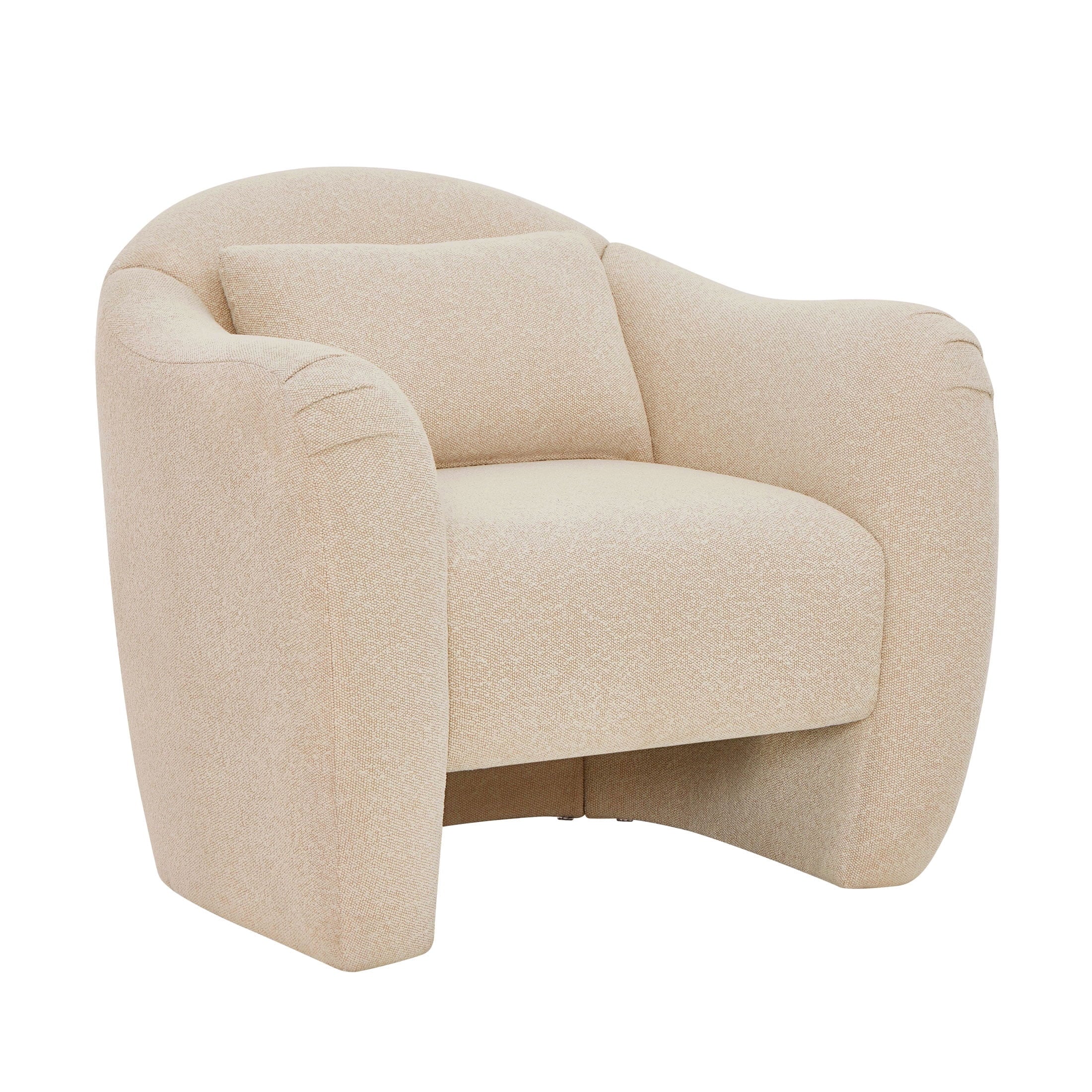 Beautiful Barrymore Teddy Accent Chair by Drew Barrymore, Cream Shearling