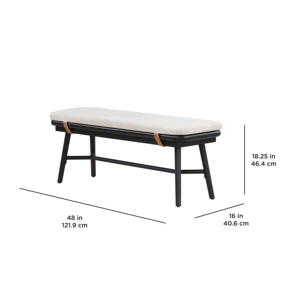  Springwood Dining Bench, Charcoal Finish