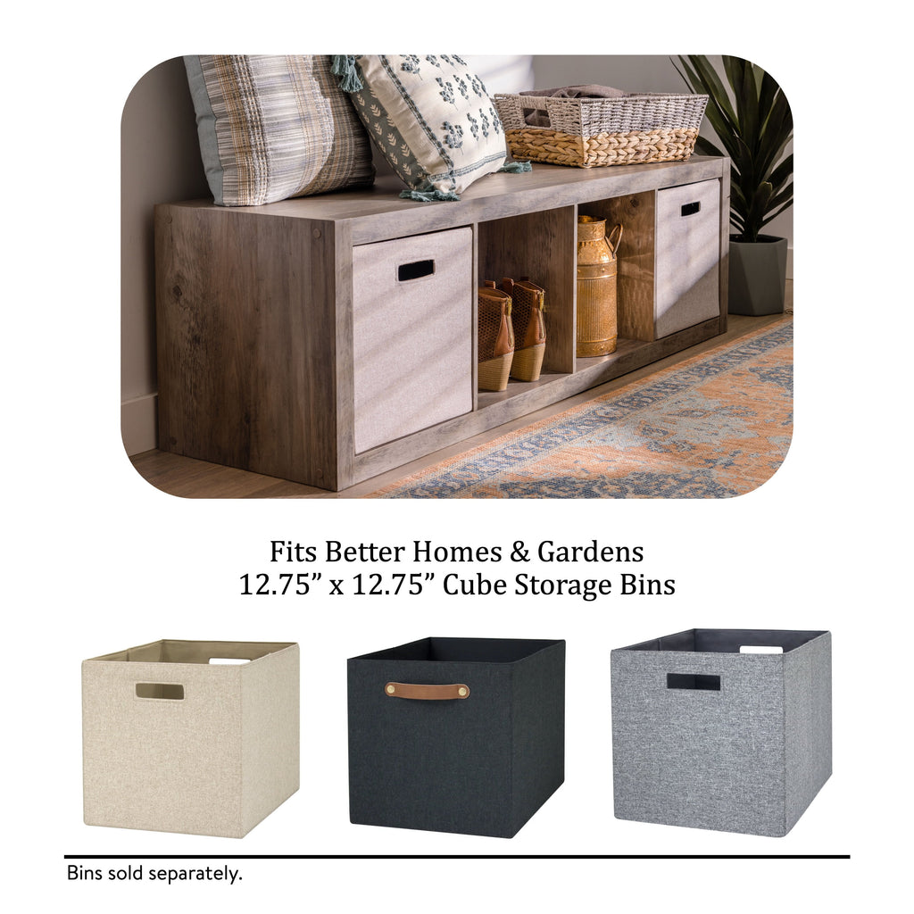  4 Cube Vertical Storage Organizer, Rustic Gray