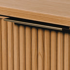  Lillian Fluted Accent Cabinet, Natural Pine Finish
