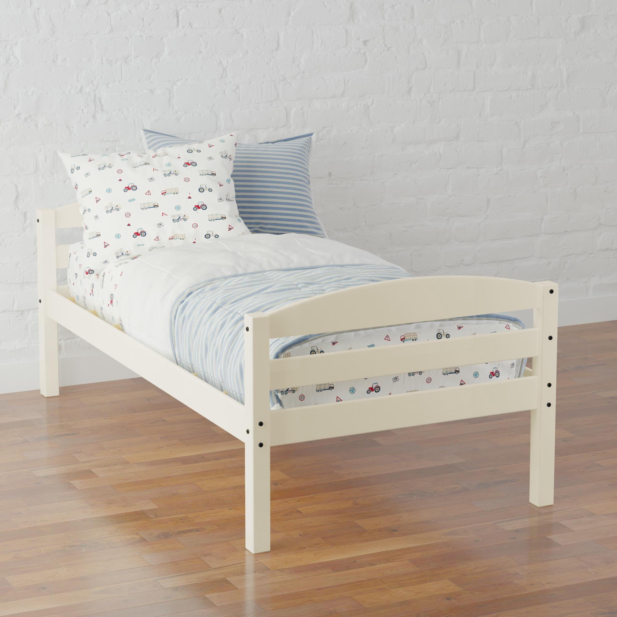  Leighton Solid Wood Twin-over-Twin Convertible Bunk Bed, Vanilla