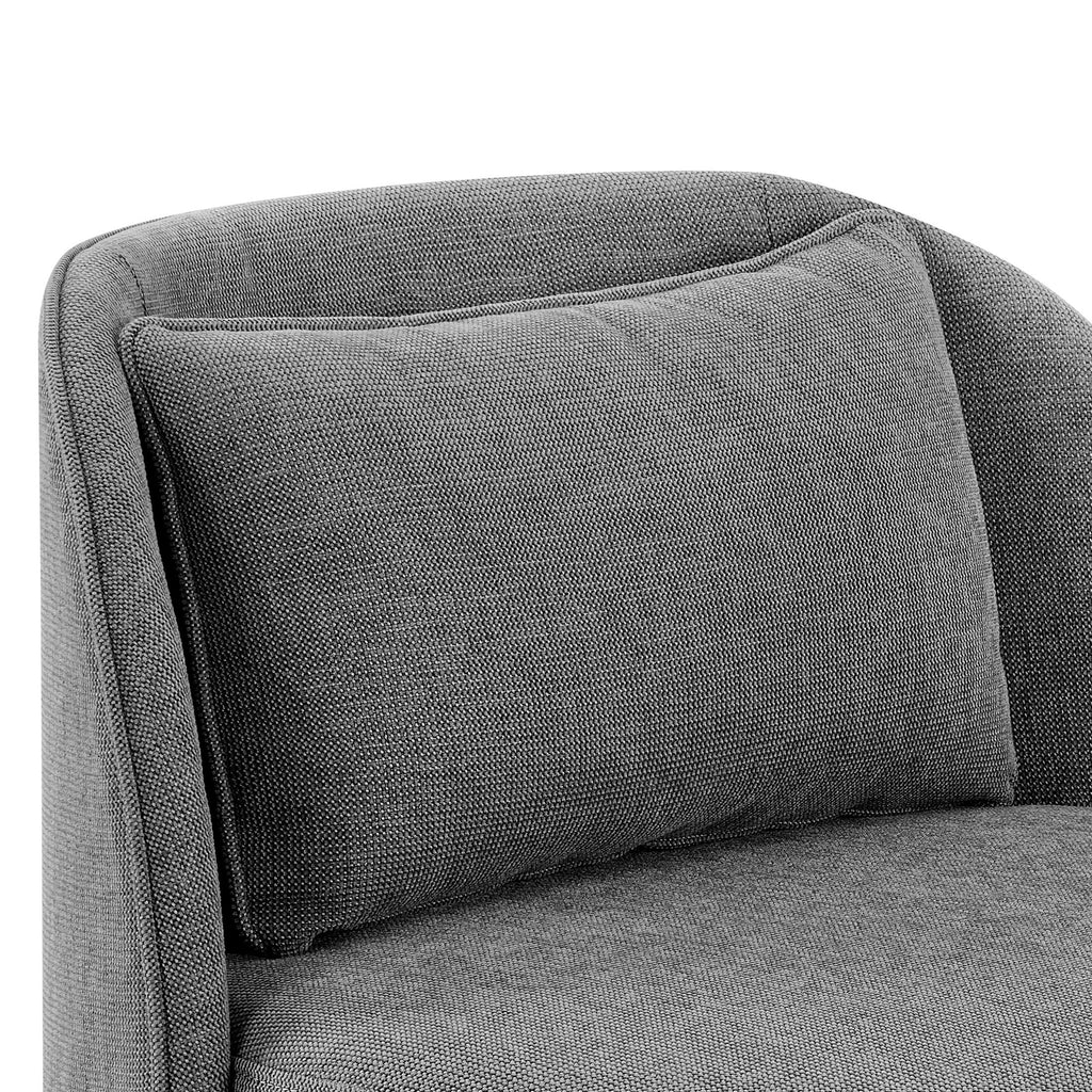  Juliet Modern Arch Swivel Accent Chair, Gray