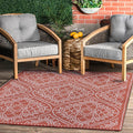  Medallion Reversible Rug, Red, 7' x 10'