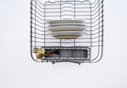  Metal Dish Rack with Caddy, Antique Gray, Best Used for Dish Drying and Sink Organization