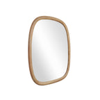  Soft Organic Wood Frame Wall Mirror, 24x30 Inch, Natural