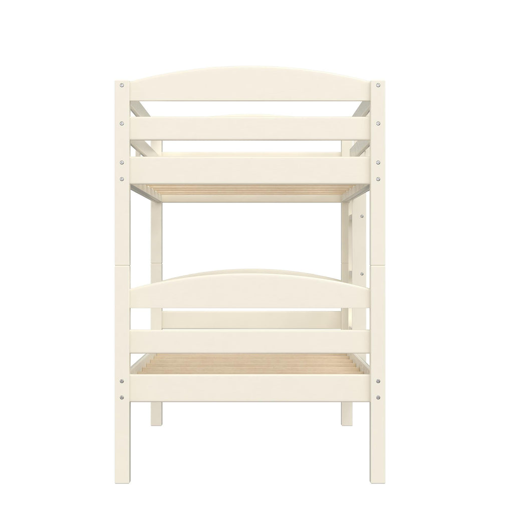  Leighton Solid Wood Twin-over-Twin Convertible Bunk Bed, Vanilla
