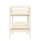  Leighton Solid Wood Twin-over-Twin Convertible Bunk Bed, Vanilla