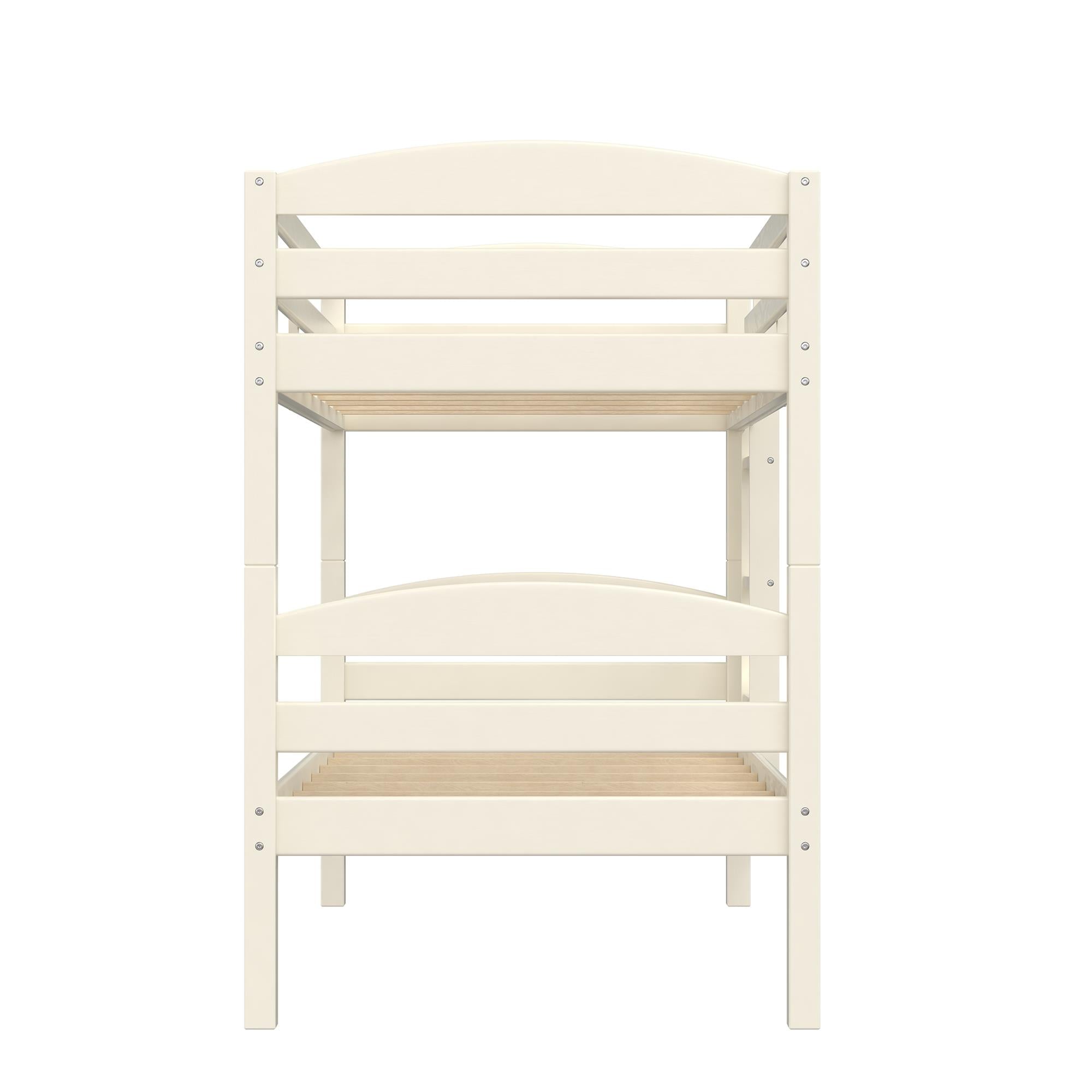  Leighton Solid Wood Twin-over-Twin Convertible Bunk Bed, Vanilla
