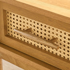  Springwood Caning Nightstand, Light Honey Finish