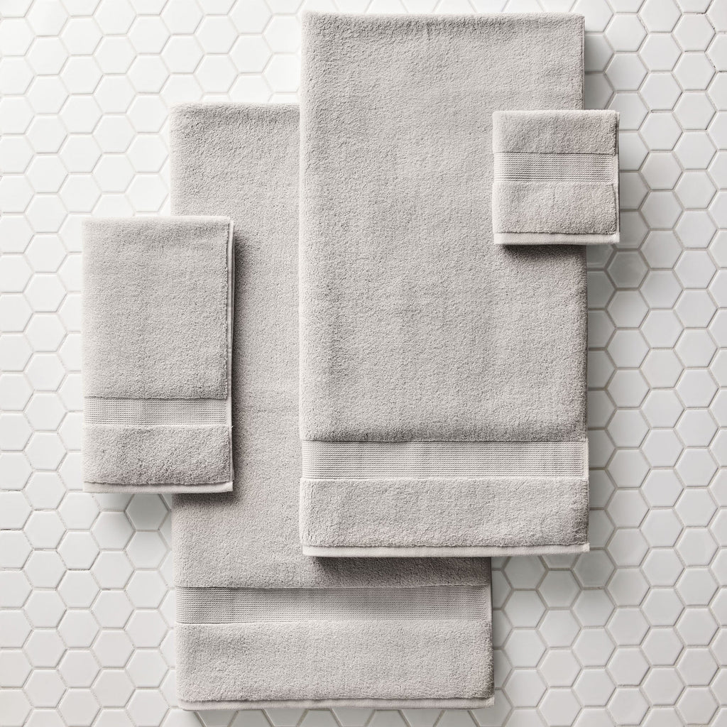  Signature Soft Solid 6 Piece Towel Set,Soft Silver