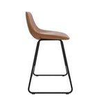  Farley Scoop Counter Height Stool, Camel Faux Leather
