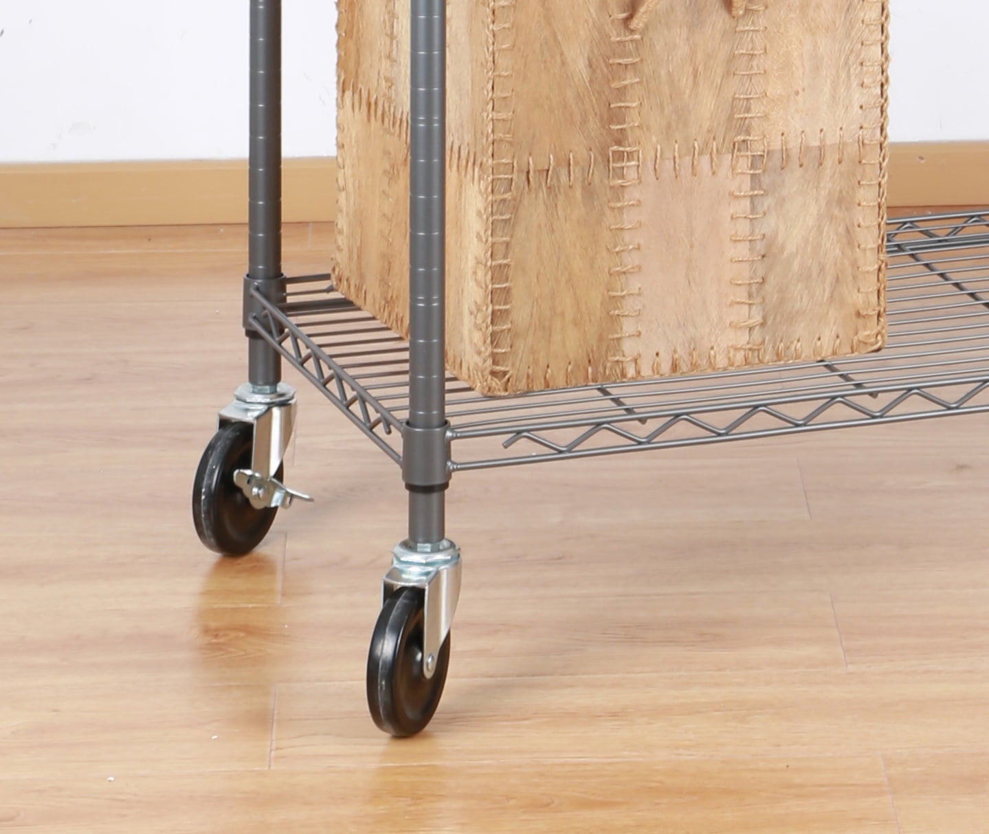  Double Hanging Garment Rack with Gunmetal Finish