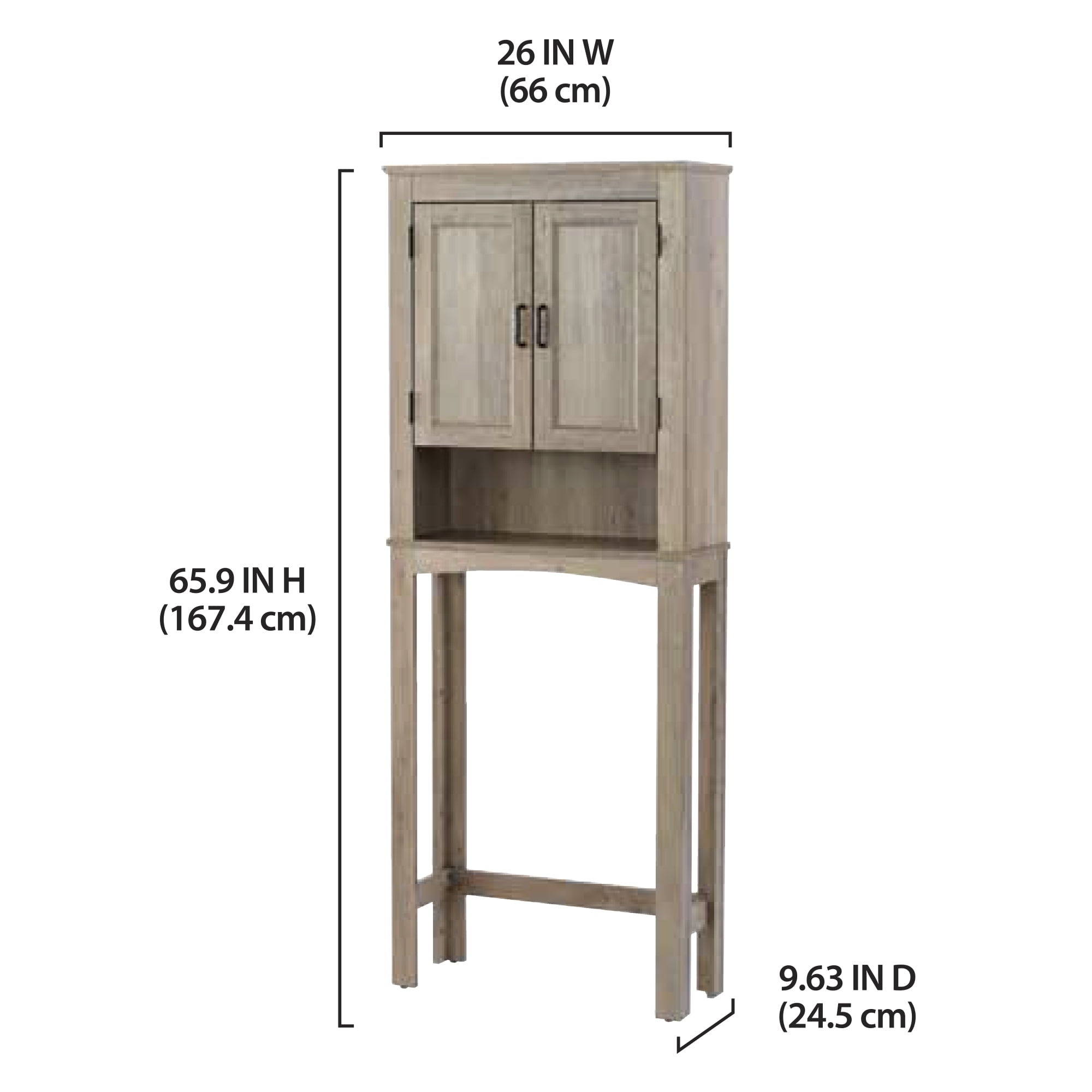  Over the Toilet Bathroom Storage Cabinet, Rustic Gray
